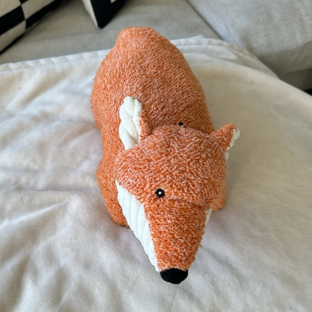 NWOT Huggle Hounds Squooshie™ Fox Plush Dog Toy - Picture 2 of 10